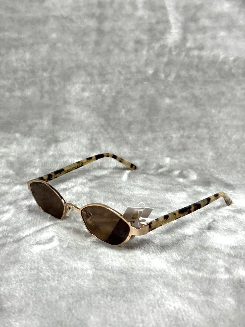 Lu Goldie X Taylor Lashae 01 Tortoise Sunglasses With UV400 Lenses & Blue Case - Picture 3 of 5